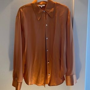 Vince Silk Button Up Blouse